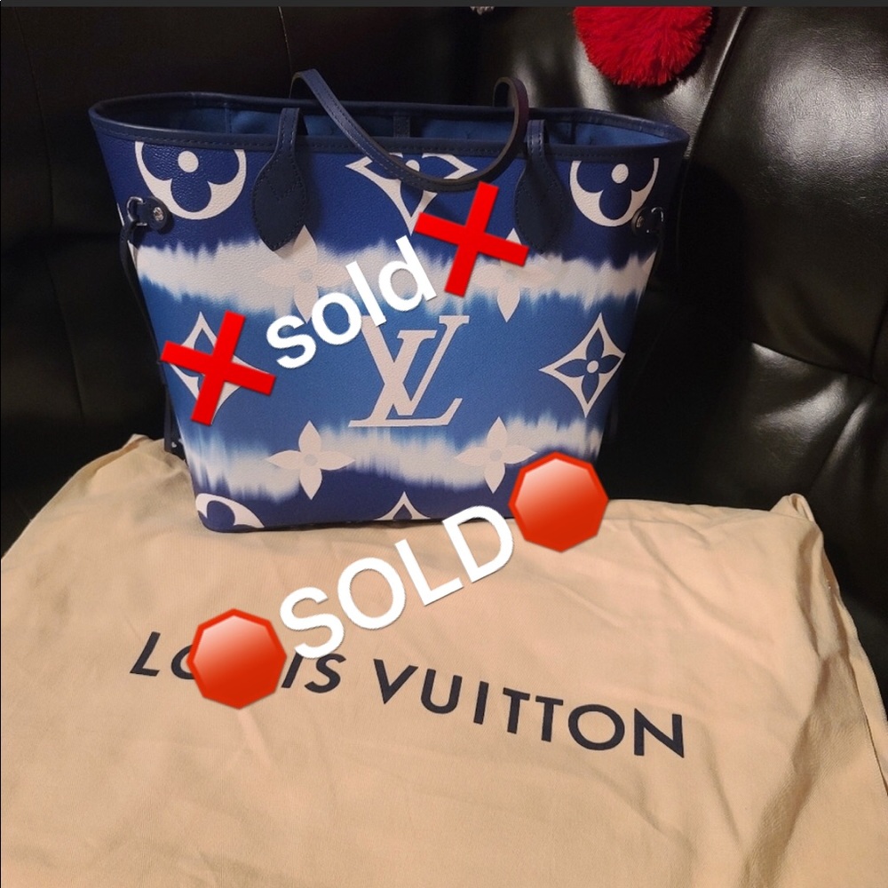 ❌SOLD ❌Louis vuitton Neverfull Mm escale BLUE - Picture 1 of 9